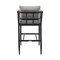 Armen Living Wiglaf Outdoor Patio Counter Height Bar Stool in Aluminum and Teak with Gray Cushions 840254333048 - alternate 7